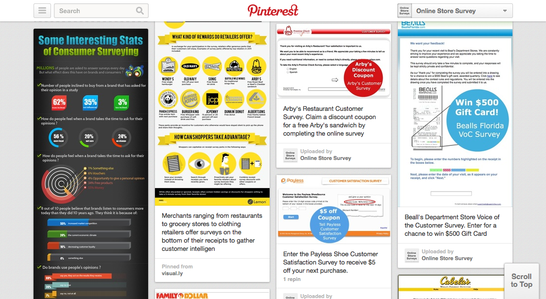 Online Store Surveys on Pinterest
