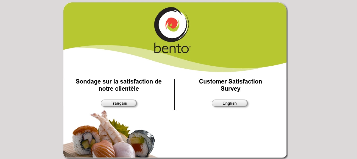 Bento Sushi Survey