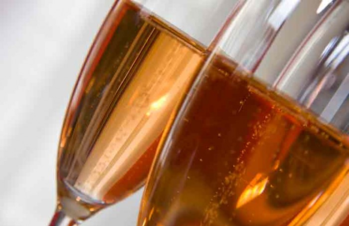 Champagne cranberry cocktail